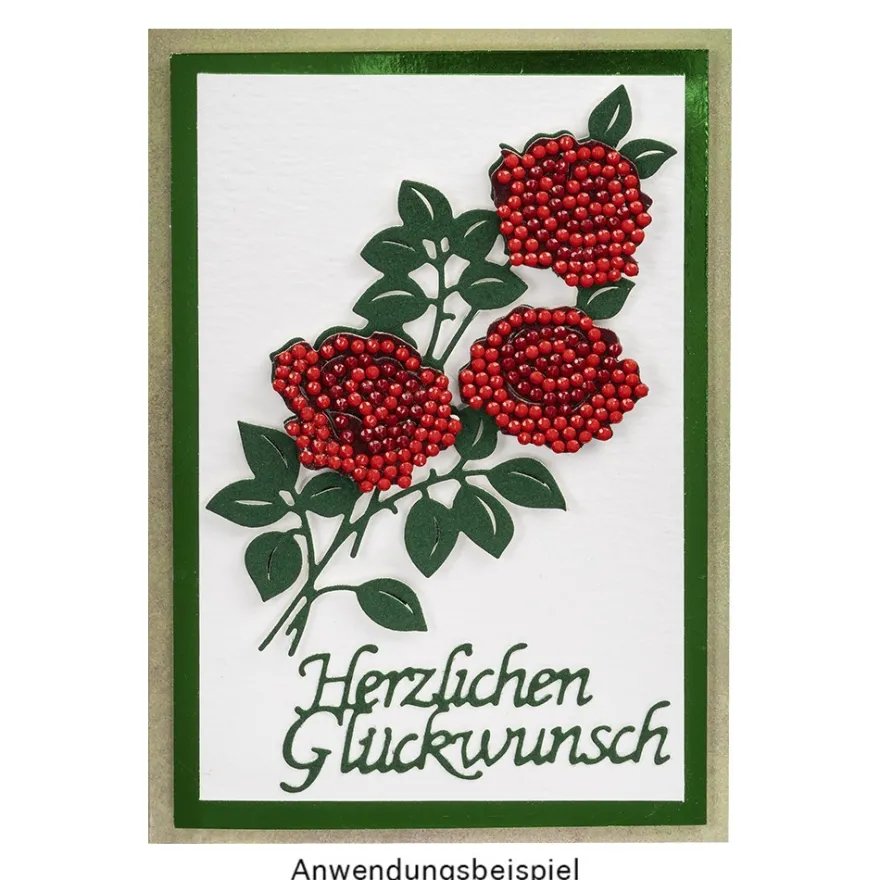 Stanzschablonen, Rosenvielfalt, 3 Stück