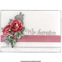 Stanzschablonen, Rosenvielfalt, 3 Stück