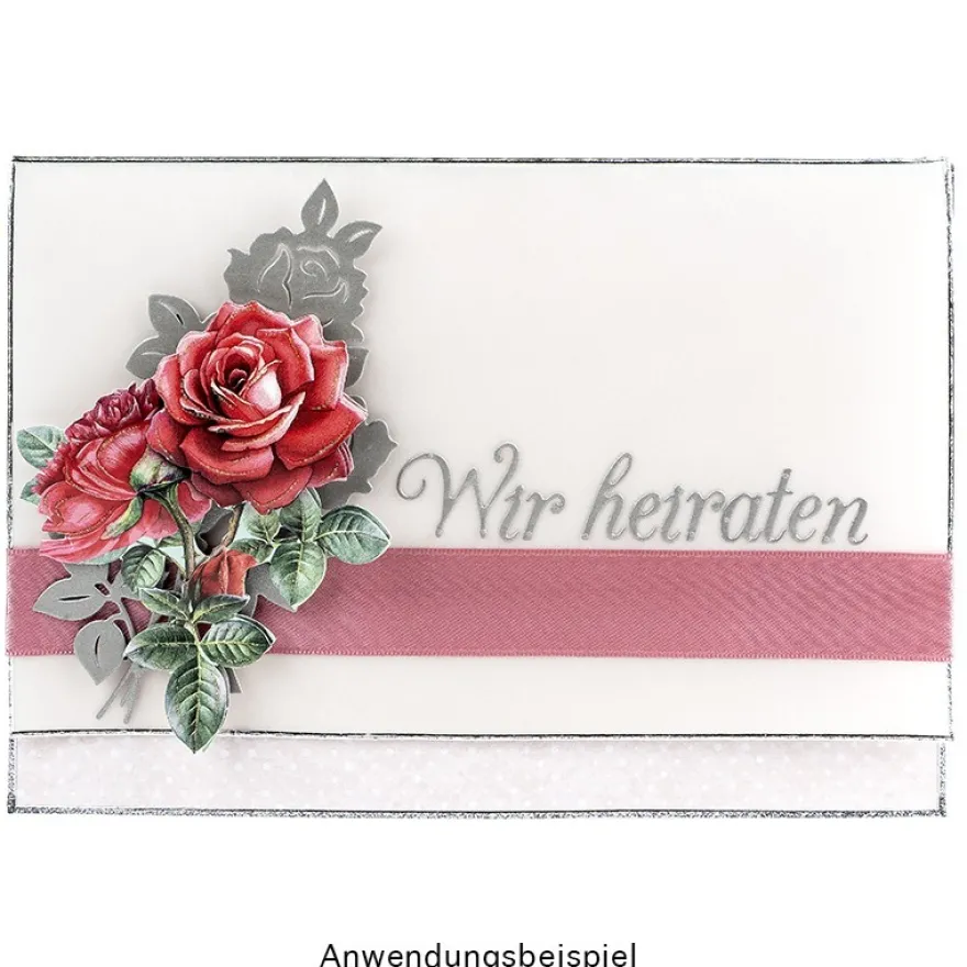 Stanzschablonen, Rosenvielfalt, 3 Stück
