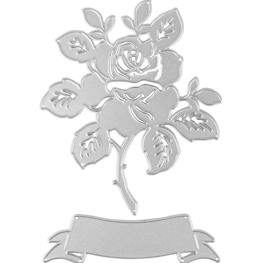 Stanzschablonen, Rose, 2 Stück