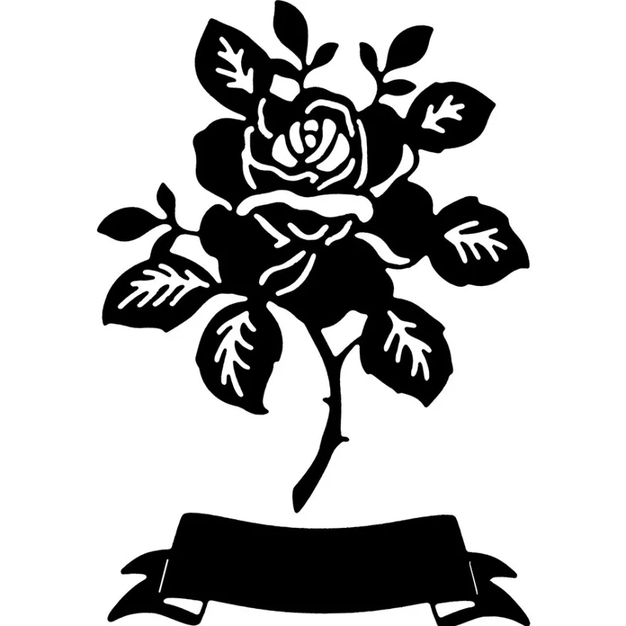 Stanzschablonen, Rose, 2 Stück
