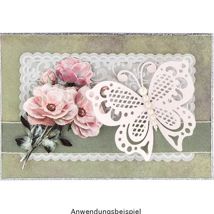 Stanzschablonen, Schmetterlinge, 7,1cm bis 9,1cm, 2 Stück