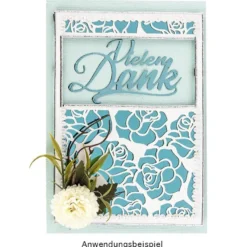 Stanzschablonen, Schriften, Danke, 2,2cm bis 8,5cm, 4 Stück