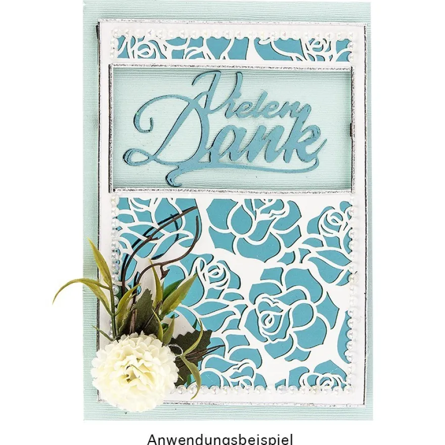 Stanzschablonen, Schriften, Danke, 2,2cm bis 8,5cm, 4 Stück