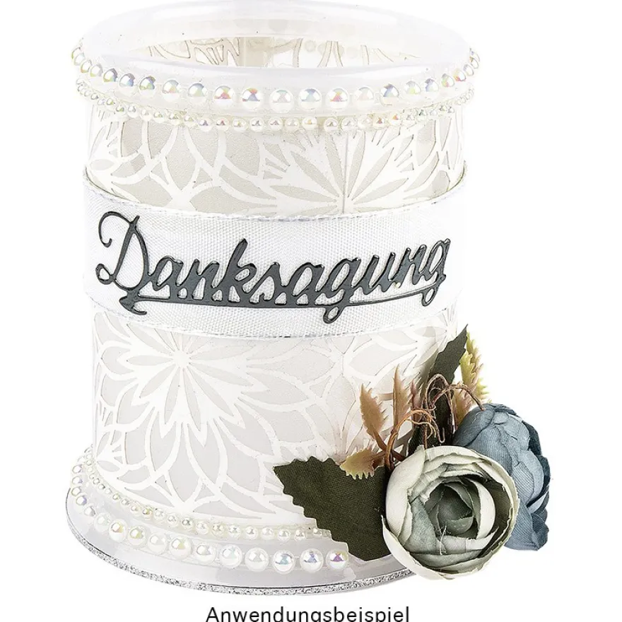 Stanzschablonen, Schriften, Danke, 2,2cm bis 8,5cm, 4 Stück