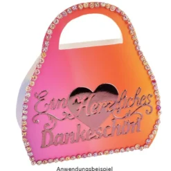 Stanzschablonen, Schriften, Danke 2, 3,5cm bis 9,5cm, 3 Stück