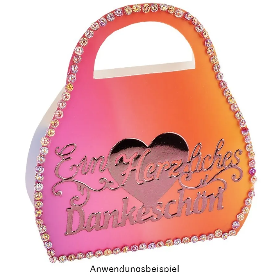 Stanzschablonen, Schriften, Danke 2, 3,5cm bis 9,5cm, 3 Stück