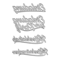 Stanzschablonen, Schriften, Einladung, 2,1cm bis 8,5cm, 4 Stück