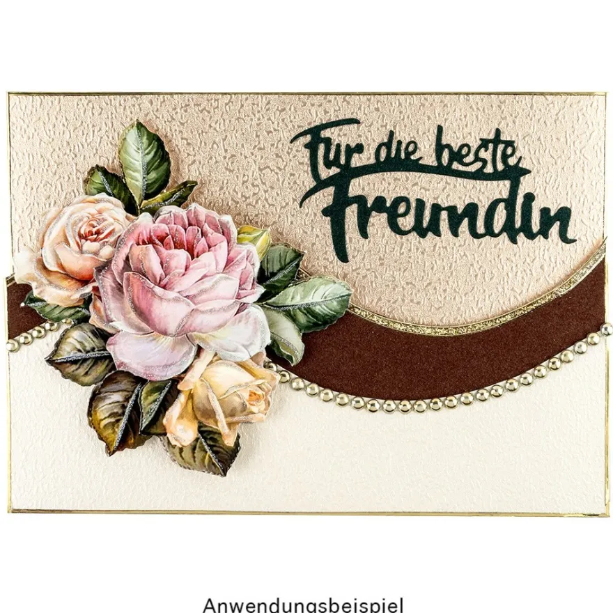 Stanzschablonen, Schriften, Freundschaft 2, 4 Stück
