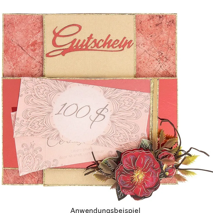 Stanzschablonen, Schriften, Gutschein, 2cm bis 8,2cm, 3 Stück