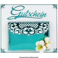 Stanzschablonen, Schriften, Gutschein, 2cm bis 8,2cm, 3 Stück
