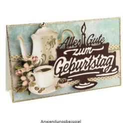 Stanzschablonen, Schriften, Geburtstagswünsche 2, 6,6cm, bis 9cm, 2 Stück