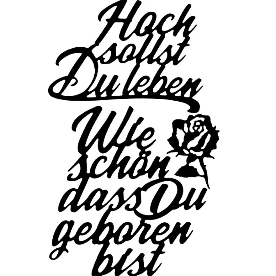 Stanzschablonen, Schriften, Geburtstagswünsche 8, 3 Stück