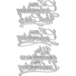 Stanzschablonen, Schriften, Geburtstagswünsche 10, 3 Stück