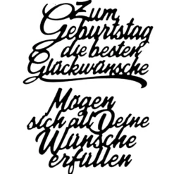 Stanzschablonen, Schriften, Geburtstagswünsche 11, 2 Stück