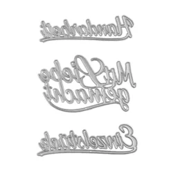 Stanzschablonen, Schriften, Handarbeit, 2,2cm bis 8,4cm, 3 Stück