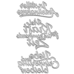 Stanzschablonen, Schriften, Kondolenz 3, 3,2cm bis 8,3cm, 3 Stück