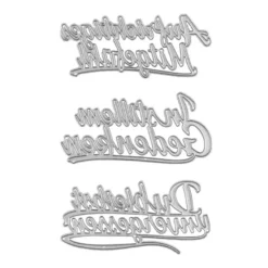 Stanzschablonen, Schriften, Kondolenz 1, 3,6cm bis 8,3cm, 3 Stück