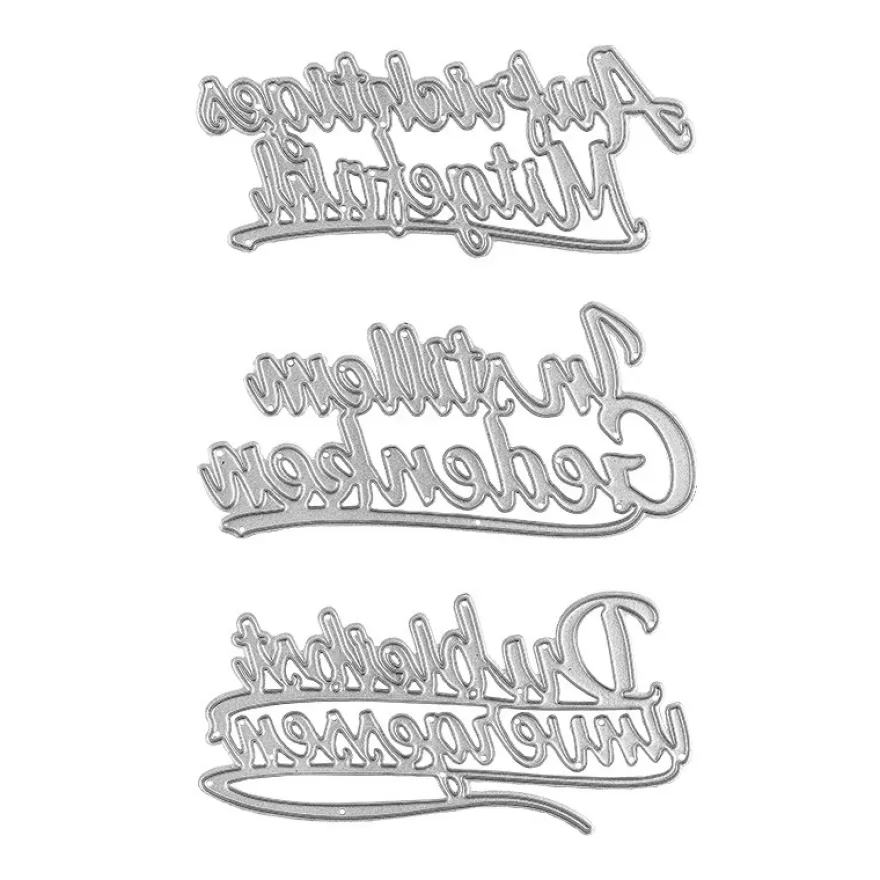 Stanzschablonen, Schriften, Kondolenz 1, 3,6cm bis 8,3cm, 3 Stück
