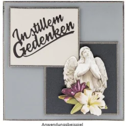 Stanzschablonen, Schriften, Kondolenz 1, 3,6cm bis 8,3cm, 3 Stück