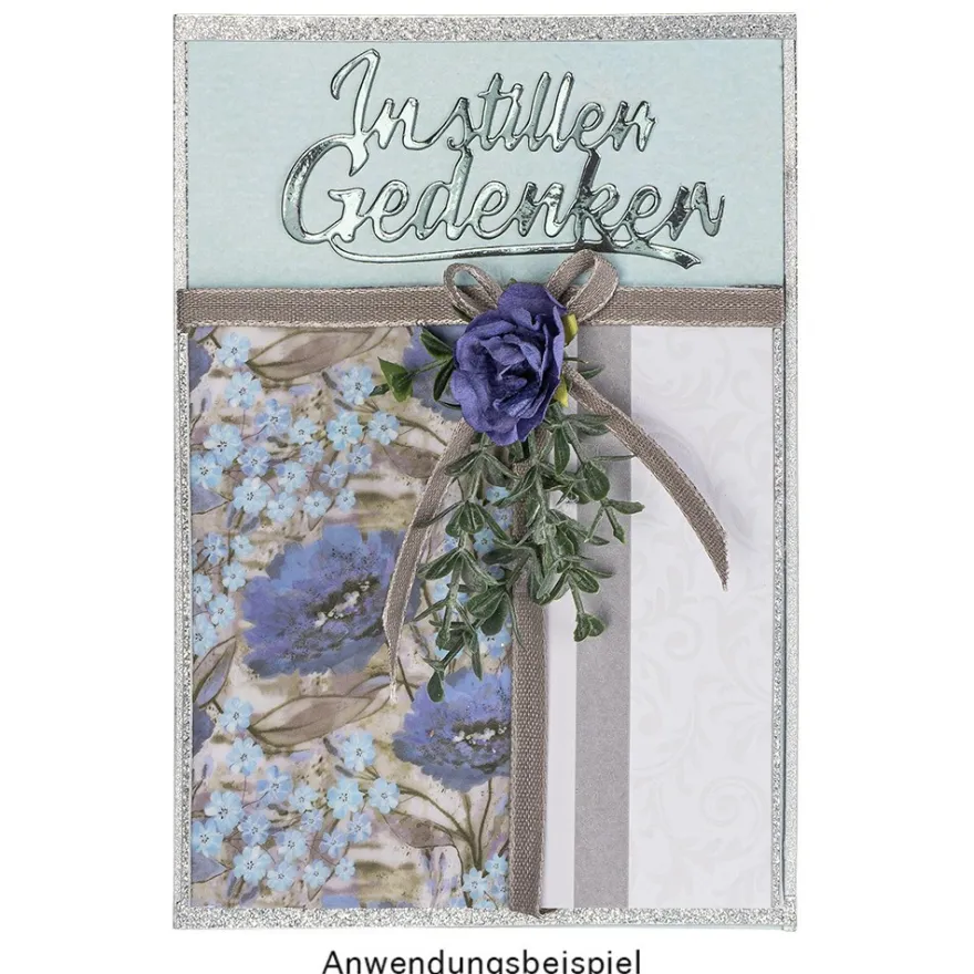 Stanzschablonen, Schriften, Kondolenz 1, 3,6cm bis 8,3cm, 3 Stück