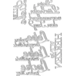 Stanzschablonen, Schriften, Lebe, Liebe, Lache, 4 Stück