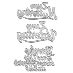 Stanzschablonen, Schriften, Muttertag & Vatertag, 3,8cm bis 8,2cm, 3 Stück