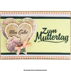 Stanzschablonen, Schriften, Muttertag & Vatertag, 3,8cm bis 8,2cm, 3 Stück