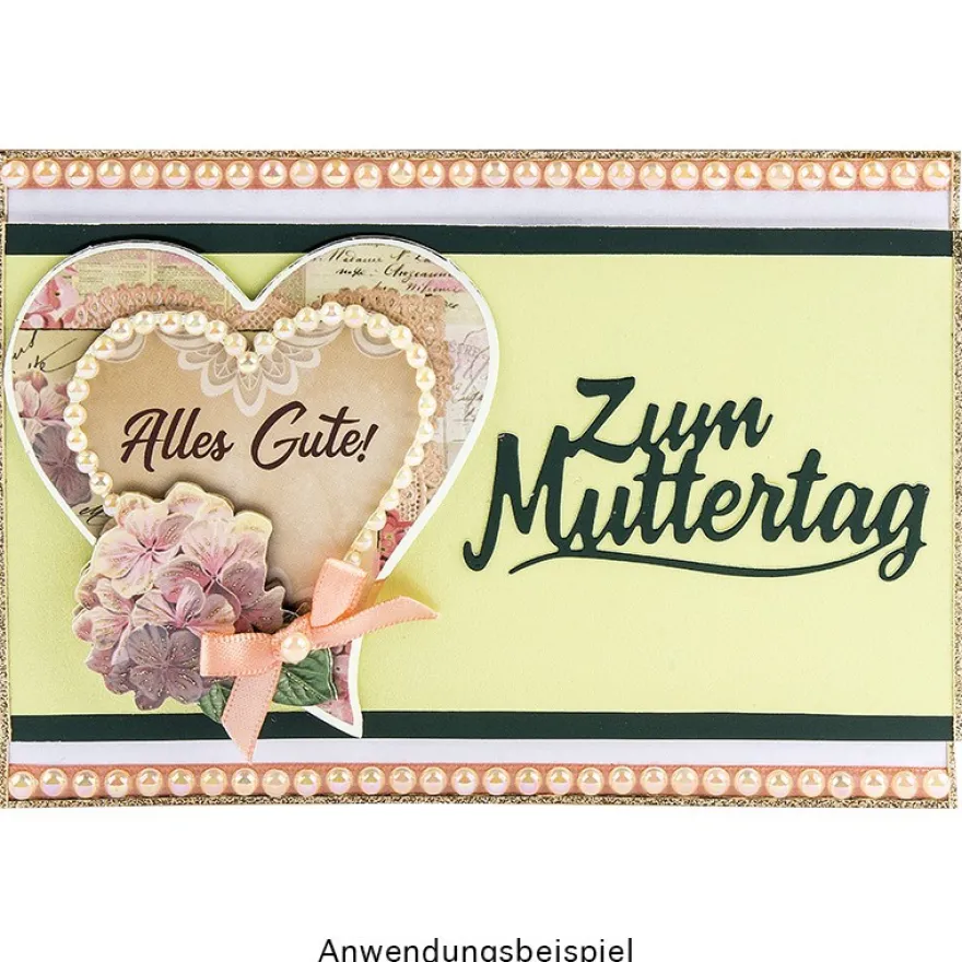 Stanzschablonen, Schriften, Muttertag & Vatertag, 3,8cm bis 8,2cm, 3 Stück