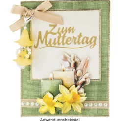 Stanzschablonen, Schriften, Muttertag & Vatertag, 3,8cm bis 8,2cm, 3 Stück