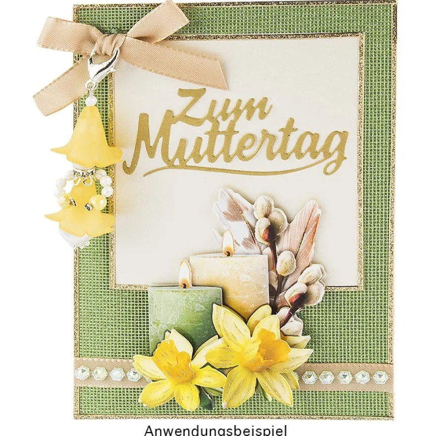 Stanzschablonen, Schriften, Muttertag & Vatertag, 3,8cm bis 8,2cm, 3 Stück
