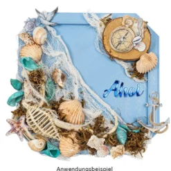 Stanzschablonen, Schriften, Maritim, 3,5cm bis 8,2cm, 3 Stück