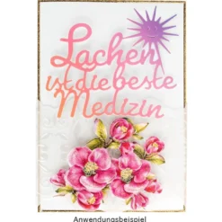 Stanzschablonen, Schriften, Motivation, 5,4cm bis 9,3cm, 2 Stück
