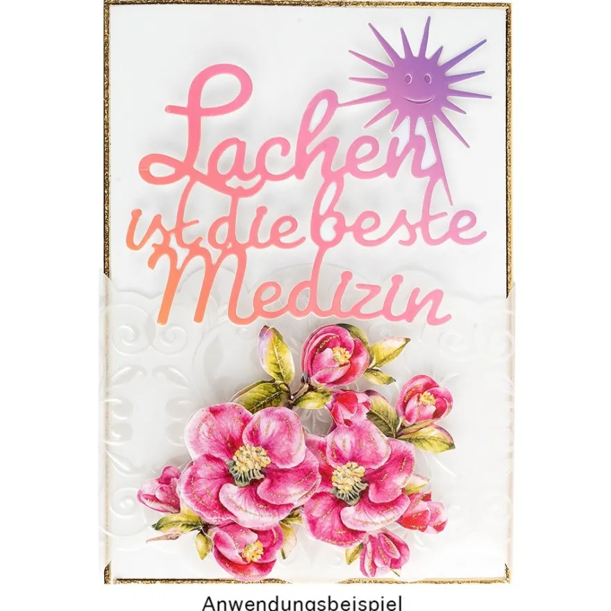 Stanzschablonen, Schriften, Motivation, 5,4cm bis 9,3cm, 2 Stück