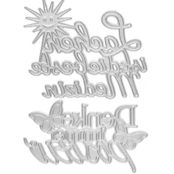 Stanzschablonen, Schriften, Motivation, 5,4cm bis 9,3cm, 2 Stück