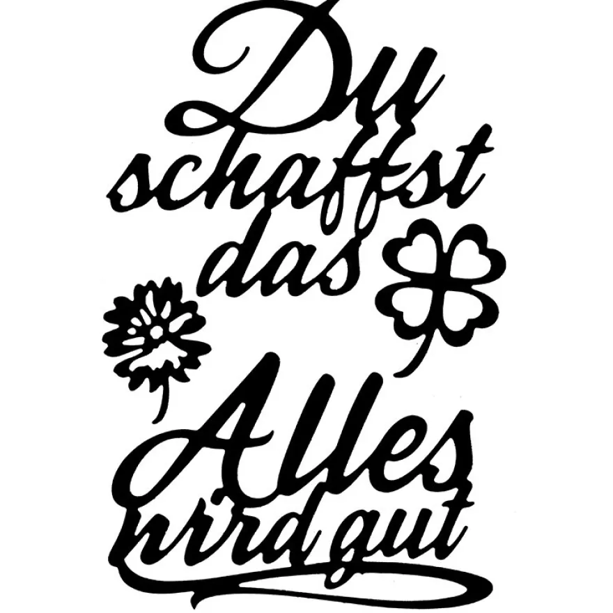 Stanzschablonen, Schriften, Motivation 2, 4 Stück
