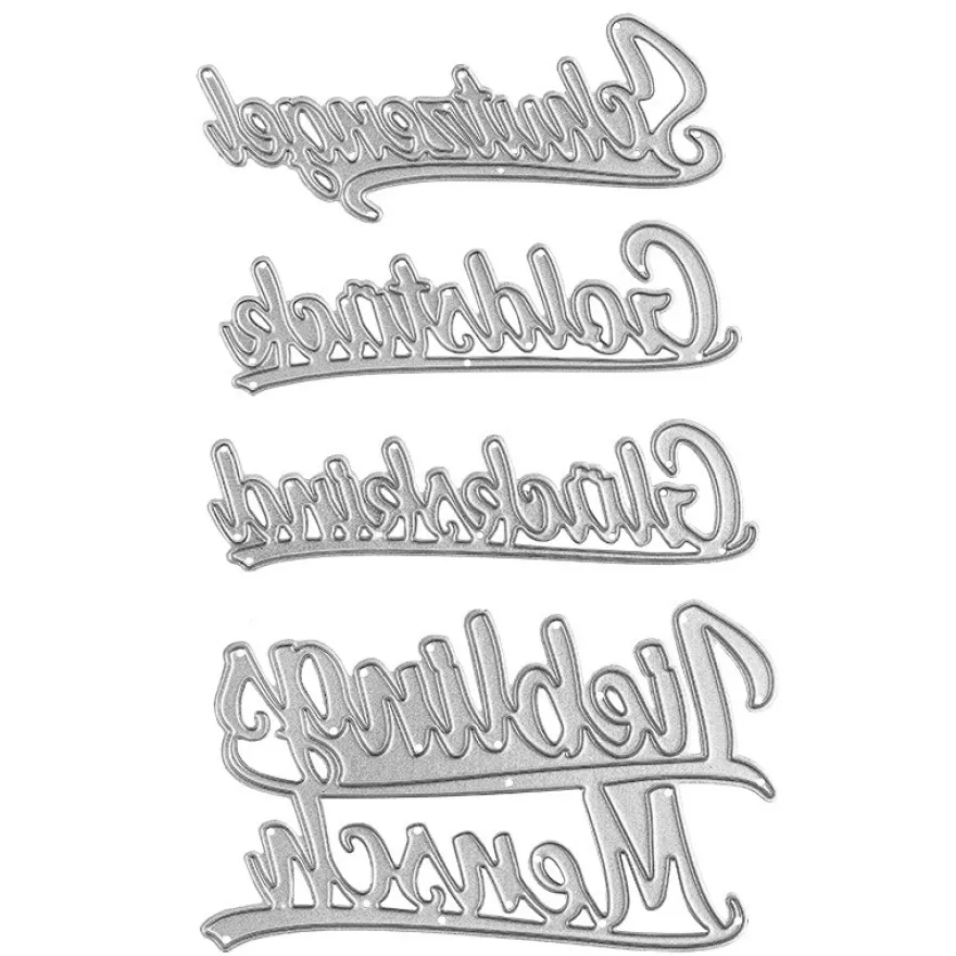 Stanzschablonen, Schriften, Schutzengel, 2,2cm bis 8,4cm, 4 Stück