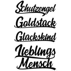 Stanzschablonen, Schriften, Schutzengel, 2,2cm bis 8,4cm, 4 Stück