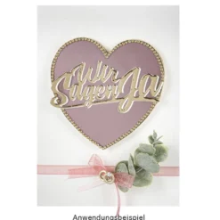 Stanzschablonen, Schriften, Zur Hochzeit 1, 3,2cm bis 8,2cm, 3 Stück
