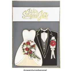 Stanzschablonen, Schriften, Zur Hochzeit 1, 3,2cm bis 8,2cm, 3 Stück