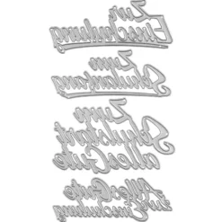 Stanzschablonen, Schriften, Zur Einschulung, 3,1cm bis 8,2cm, 4 Stück