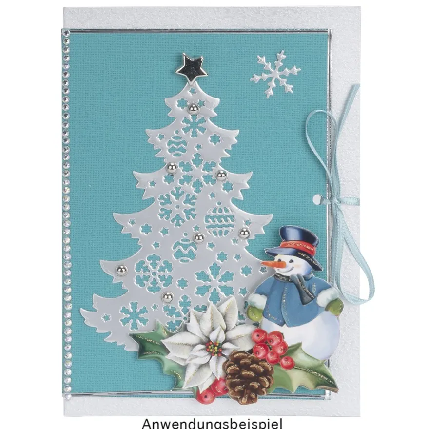 Stanzschablonen, Tannenbaum & Frohes Fest, 7 Stück