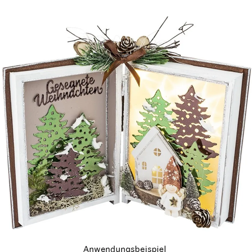 Stanzschablonen, Weihnachtsbaum & Treppe, 6 Stück