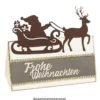 Stanzschablonen, Weihnachtsmann mit Schlitten, 2 Stück