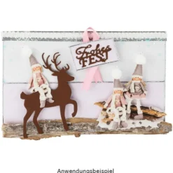 Stanzschablonen, Weihnachtsmann mit Schlitten, 2 Stück