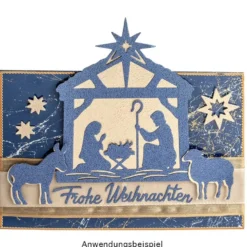Stanzschablonen, Weihnachtskrippe, 3 Stück