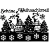 Stanzschablonen, Winterdorf, 5 Stück