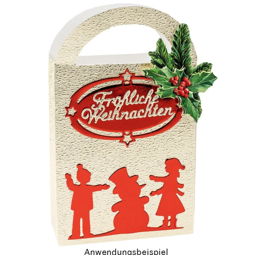 Stanzschablonen, Winterkinder & Frohes Fest, 4 Stück