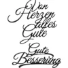 Stanzschablonen, Wünsche & Gratulationen 3, 4,2cm bis 8,2cm, 2 Stück