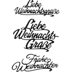 Stanzschablonen, Wünsche & Gratulationen 8, 3cm bis 8,1cm, 3 Stück